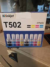 8 pack T502 Ink Refill Bottles For Epson 502 EcoTank, Supertank Printers