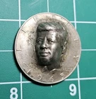 1965 Kennedy 3D repousse half dollar, signed Alvin Hutson.