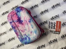 ZIPIT Colorz Pencil Storage Box Tiedye Pink Blue Hard She ll Case NWT