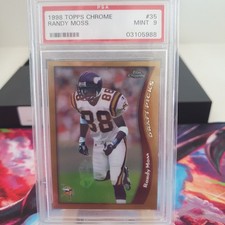 1998 Topps Chrome -  Randy Moss #35 (RC) Vikings, Patriots PSA MINT 9
