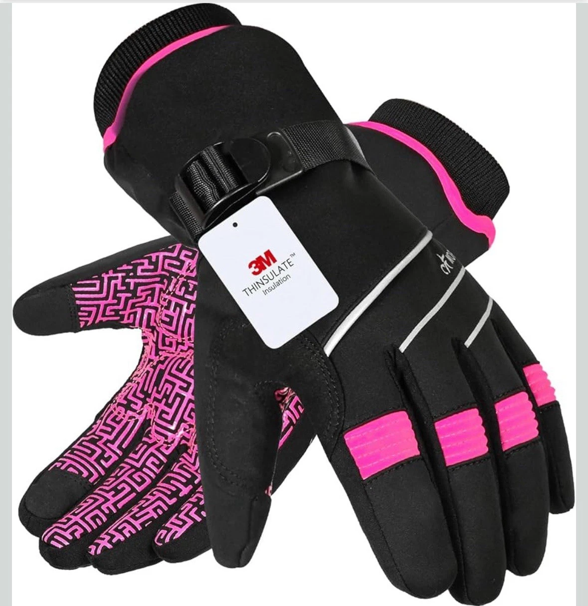 MOREOK Ski Gloves Waterproof Windproof 3M Thermal Touchscreen Winter Gloves Sz S
