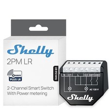 Shelly Wave 2PM US LR UL | Z-Wave Long Range Smart Switch Relay, 2-Channel 16...