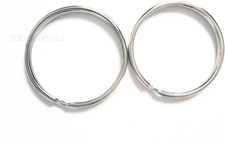 50 Pcs - 38mm 1.5" Round Edged Split Key Chain Ring Connector Silvery