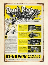 target shooting 1934 Ad Buck Rogers Rocket Pistol airgun Air Rifles Toy tin sign