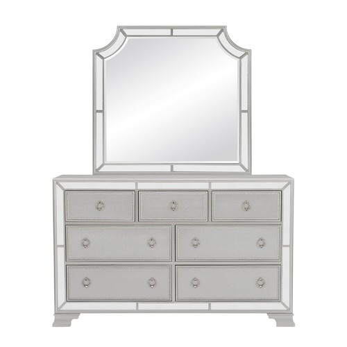 NEW 5PC Queen King Silver Champagne Gold Bedroom Set Modern Furniture B/D/M/N/C - Picture 36 of 43