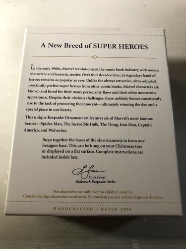 Hallmark Marvel: A New Breed of Super Heroes (2006) Set of 6 Miniature Ornaments - Picture 2 of 7