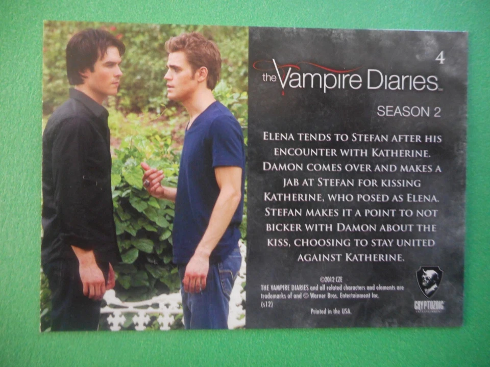 Nina Dobrev signed 2012 CRYPTOZOIC THE VAMPIRE DIARIES Trading Card #4 W/COA - Image 3 of 4