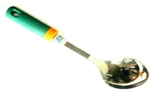 Aronson Basting Spoon Stainless Steel Heavy Grip It Green Handle 12in
