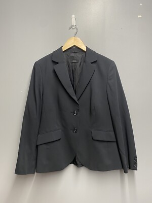 Basler marineblaue Jacke Damen UK 16 Blazer Passform Wolle smart