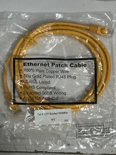 Pack of 7 Cat.6 UTP Booted 7FT 10k Ethernet Patch Cable Yellow