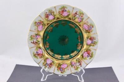 JKW CARLSBAD BAVARIA CHINA FRAGONARD LOVE STORY 8'' SALAD  PLATE - MINT