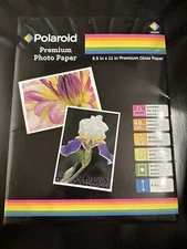 Polaroid Premium Photo Paper 8 Sheet 8.5 In. x 11 in. Sealed!
