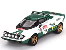 Mini GT 1:64 Diecast Model Lancia Stratos HF 1975 Rally Sanremo Winner #11 White