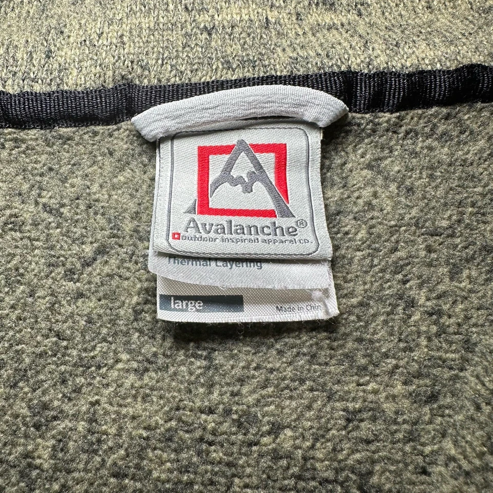 Suéter Avalanche Térmico 1/4 Cremallera Rendimiento Polar Verde Para Hombre Grande Usado en Excelente Condición Caminata Foto 2 de 4