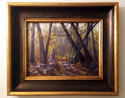 Original Landscape Oil Painting 9x12in "Trail Mark (1)" by En Chuen Soo, Framed - Picture 3 of 6