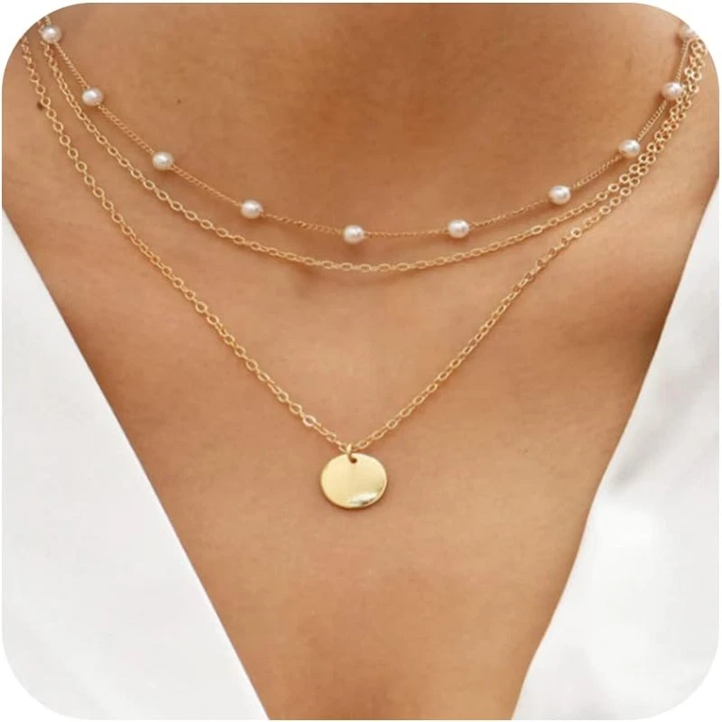 Gayatri Pearl Chain Layered Necklace Set - Swaabhi