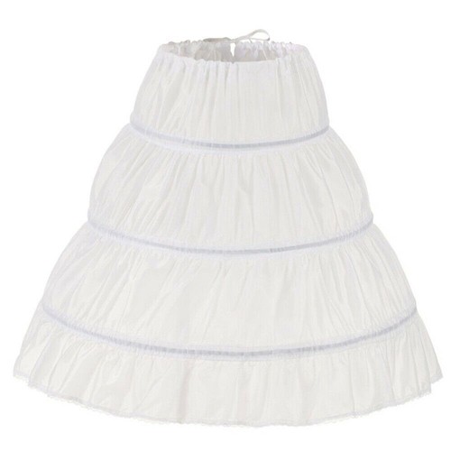 3 aros Ajustable Falda enagua Falda de princesa Encaje blanco Flor Crinolina - Bild 10 von 11