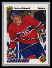 1991-92 Upper Deck Hockey #442 Patrice Brisebois STAR ROOKIE RC Canadiens