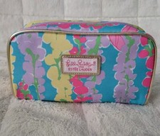 LILLY PULITZER FOR ESTEE LAUDER MAKEUP COSMETIC TRAVEL BAG BRIGHT COLOR FLORAL