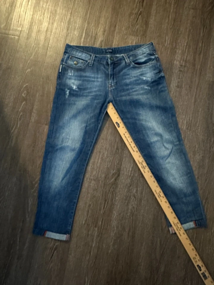 Pantalones de mezclilla ARMANI J20 81 cápsula azul oscuro lavado oscuro GA para hombre 30 Foto 4 de 4