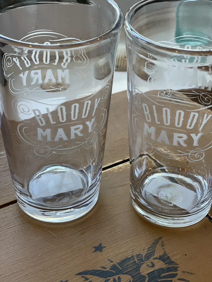 Bloody Mary High Ball Glasses Set of 2 NWT Halloween