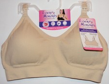 Seamless Bra Size L Nursing Clasps Breast Feeding Friendly Removable Pads Nude