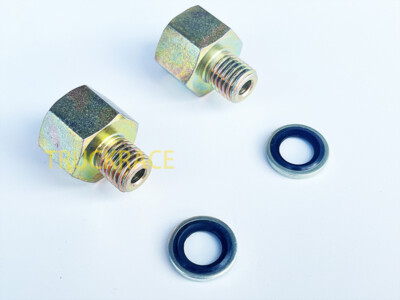Qty 2 OEM DCEC Turbo Oil Supply Line Fitting for Dodge Cummins  5.9L 12V 90-98