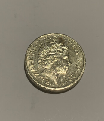 Preowned- Rare 2011 British One Pound Coin “DECUS ET TUTAMEN