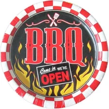 Weekend BBQ Cookout Picnic Summer Theme Party 9" Paper Dinner Plates