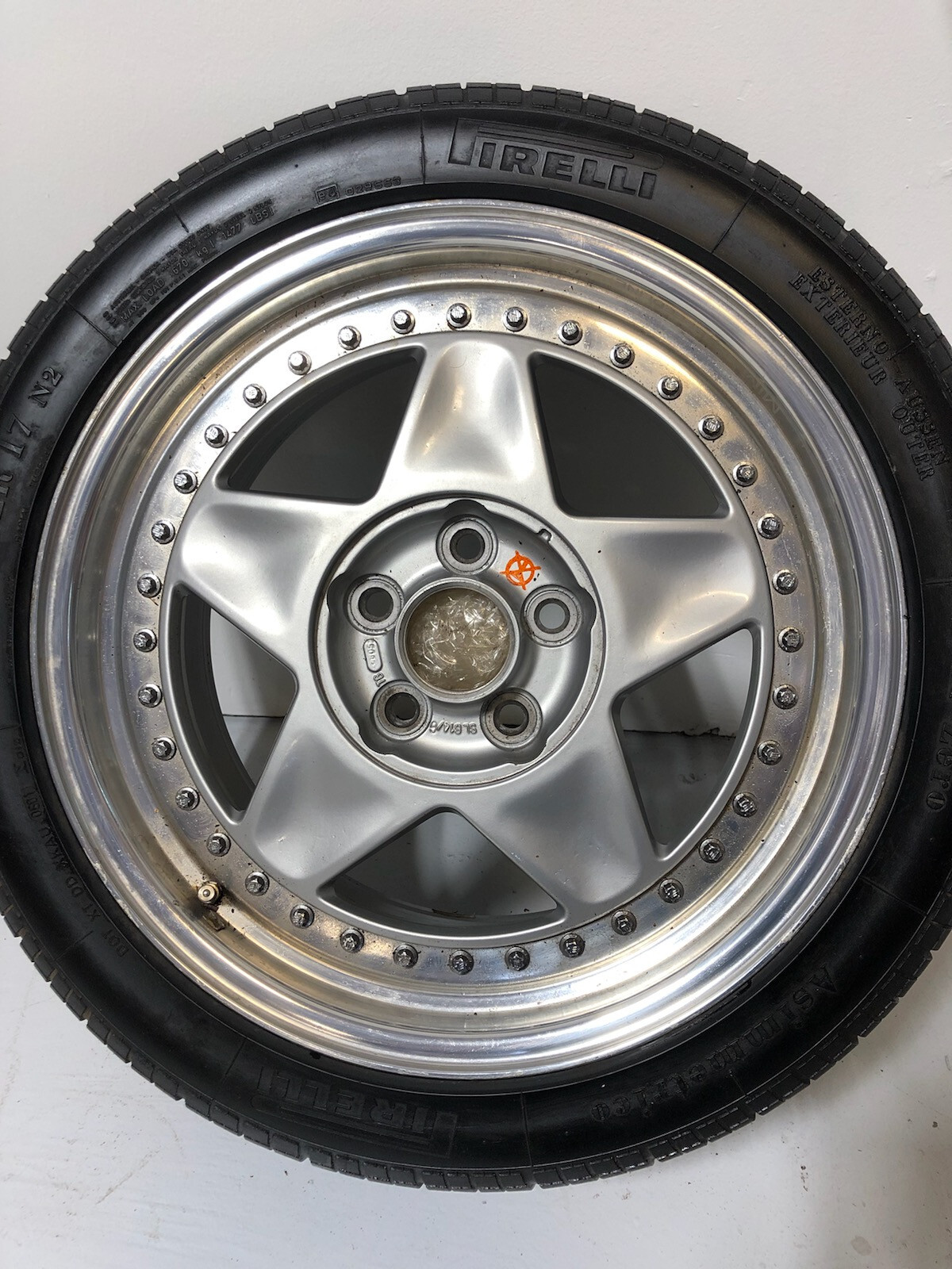 One OEM Ferrari Wheel & 255 40 ZR17 Pirelli Tire fits 328 348 Testarossa