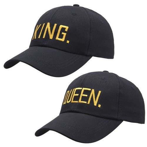 KING. & Queen. Baseball Cap Black, White Letters, Hip Hop, Party, Stylish, Photo - Picture 11 of 14