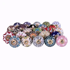 Indian Door handmade Ceramic Door Knobs Cabint Drawer handle Lot of 10 PC
