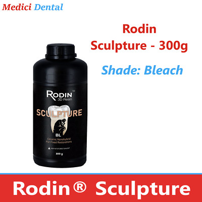 3D Print Resin Rodin Sculpture Ceramic Nanohybrid Resin Shade BLEACH, 300g Btl