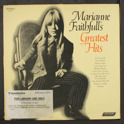 MARIANNE FAITHFULL: greatest hits LONDON 12