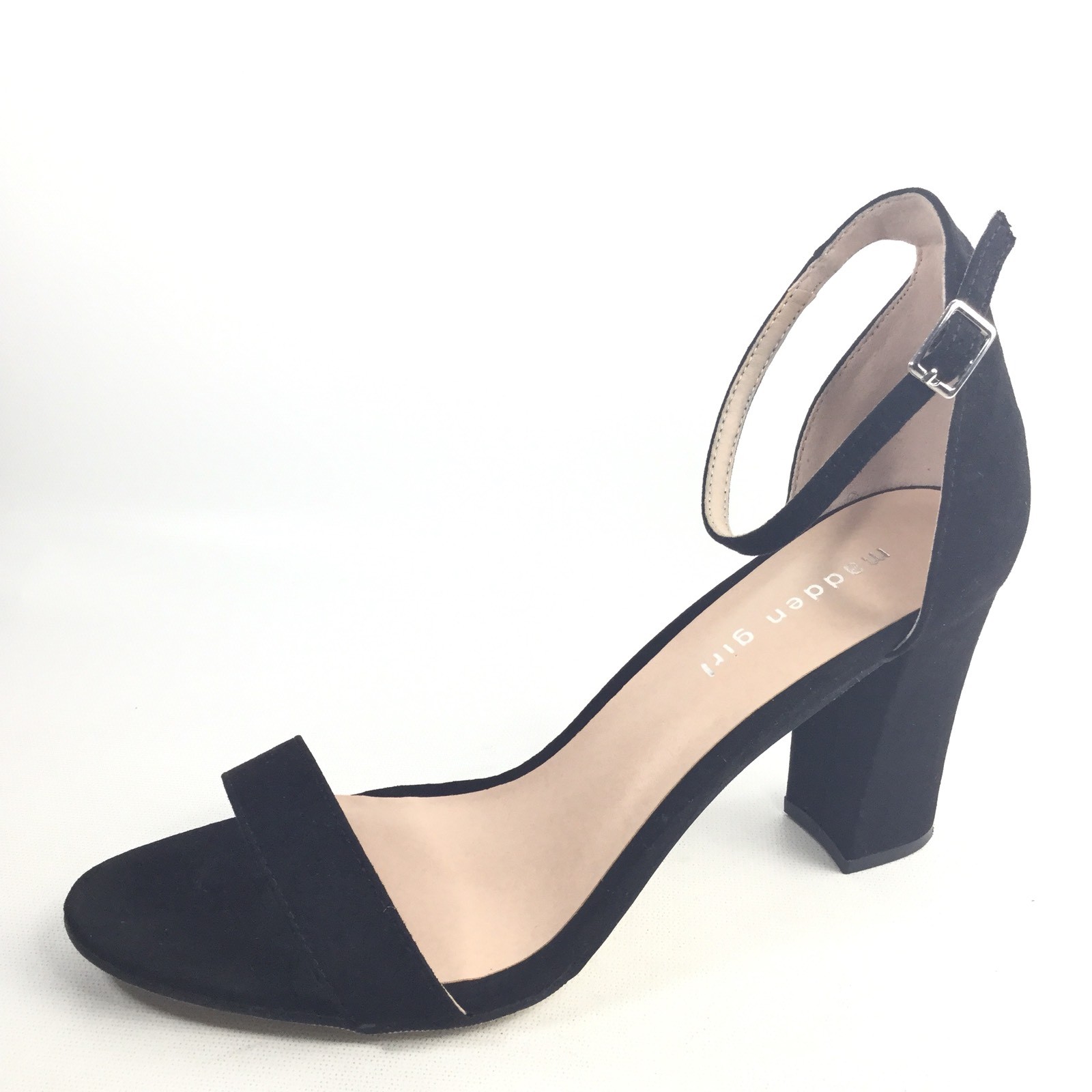 Madden Girl Beella Womens Size 10 M Black Heel Ankle Strap Sandals eBay