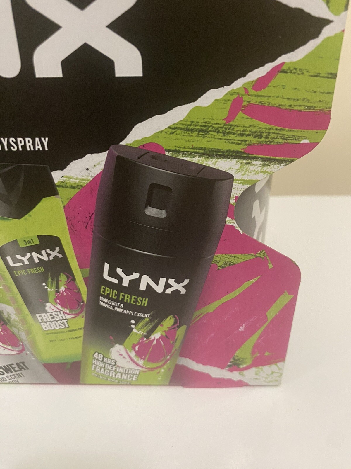 LYNX Epic Fresh Trio Deodorant Gift Set Body Wash Body Spray 