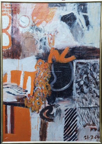 JACK KNOX SCOTTISH 1964 ABSTRACT EXPRESSIONIST ART OIL PAINTING RSA EXHIBITED - Picture 12 of 12