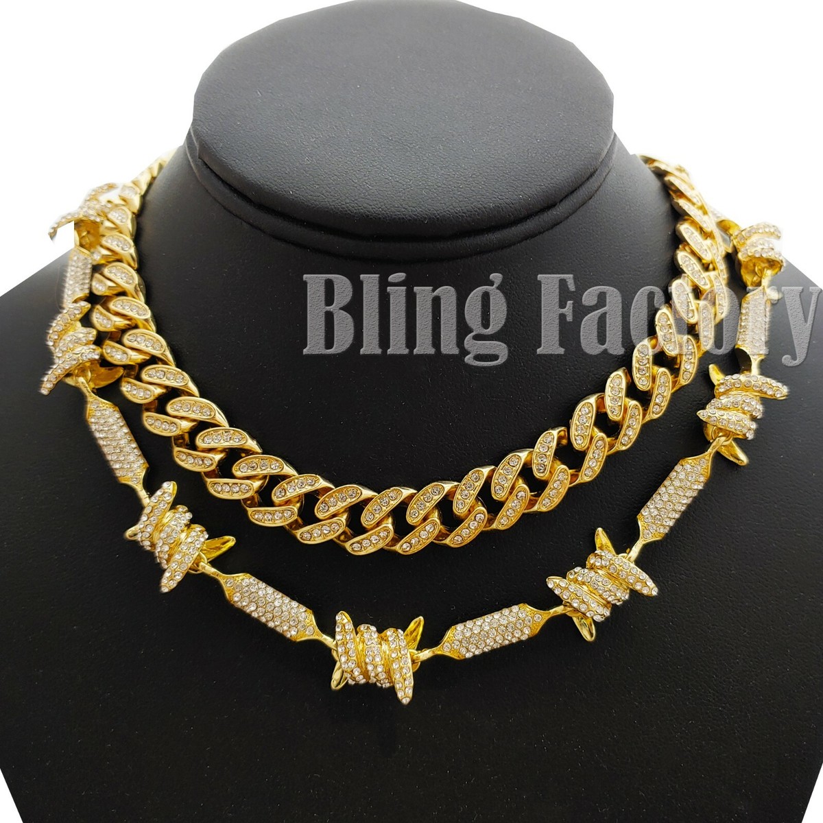 14K Gold Plated Alloy Iced 18