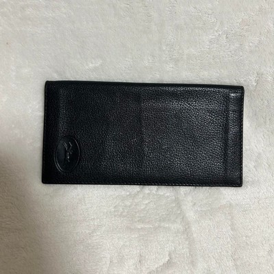 Vintage Longchamp Leather Long Wallet Black A477