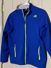 The North Face Boy's Apex Elevation Jacket Blue Neon Large 14-16 EUC