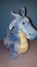 FAO Schwarz Toys R Us Blue Dragon Plush Stuffed Animal 9 Mythical Creature