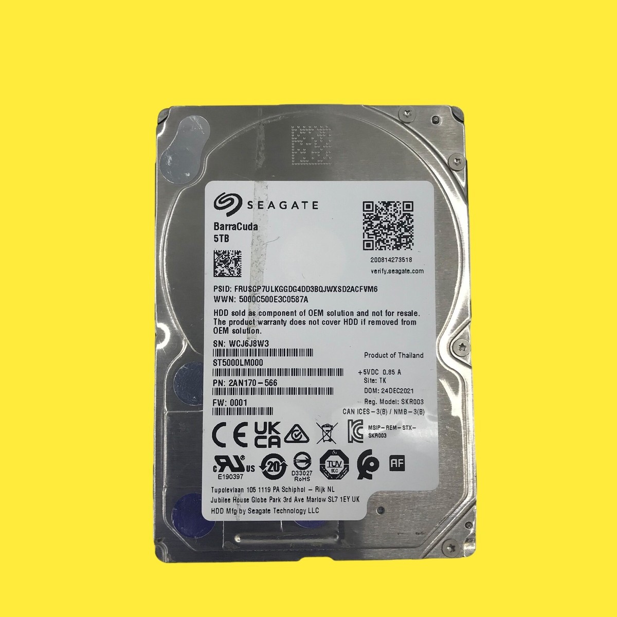 5TB Laptop HDD Seagate ST5000LM000 Hard Drive - FOR PARTS 5TB Laptop HDD Seagate ST5000LM000 Hard Drive - FOR PARTS