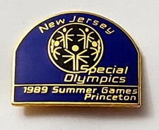 Vintage 1989 New Jersey Special Olympics Summer Games Princeton Gold Tone Pin 