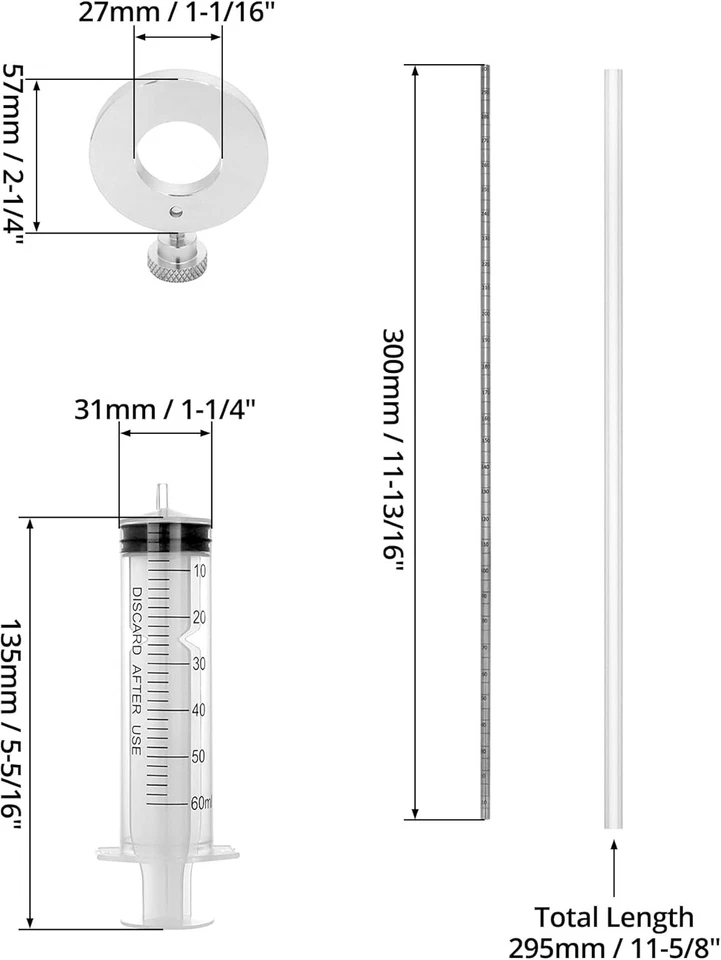 US STOCK Fork Oil Level Gauge Suspension Tool Syringe Motorbike Motorcycle 300mm - Image 2 of 4