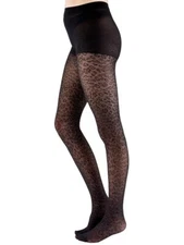 Women's Animal Pattern Tights - sustainable yarn tight with classic leopard p...