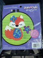 DIMENSIONS LEARN-A-CRAFT Felt Applique Kit Ages 8 72-75349 FOX 6"