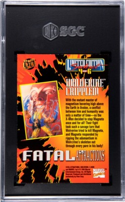 アメに撃たれる9。
a4サイズアート紙。 1994 Fleer Ultra X-Men Fatal Attractions Wolverine Crippled by