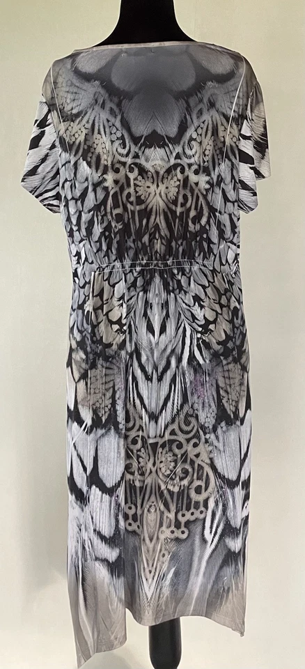 Live & Let Live Black White Embellished Butterfly Dress Size XL Fairy Whimsical - Image 3 of 4