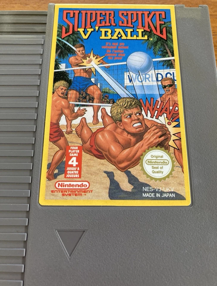 NES ~ SUPER SPIKE V'BALL ~ Nintendo NES-VJ-UKV Cart Sleeve Inst Poster Box Pal - Image 4 of 4