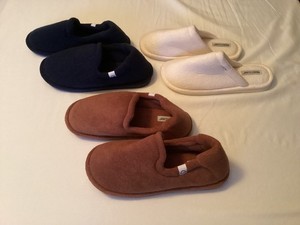 3 Pairs - Project Cloud Slippers Women's Size 9 Navy Blue/Cream/Brown NWOT
